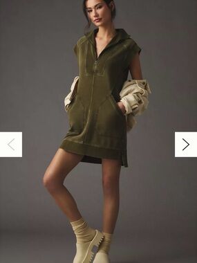 Daily Practice by Anthropologie Meru Zip-Front Mini Dress